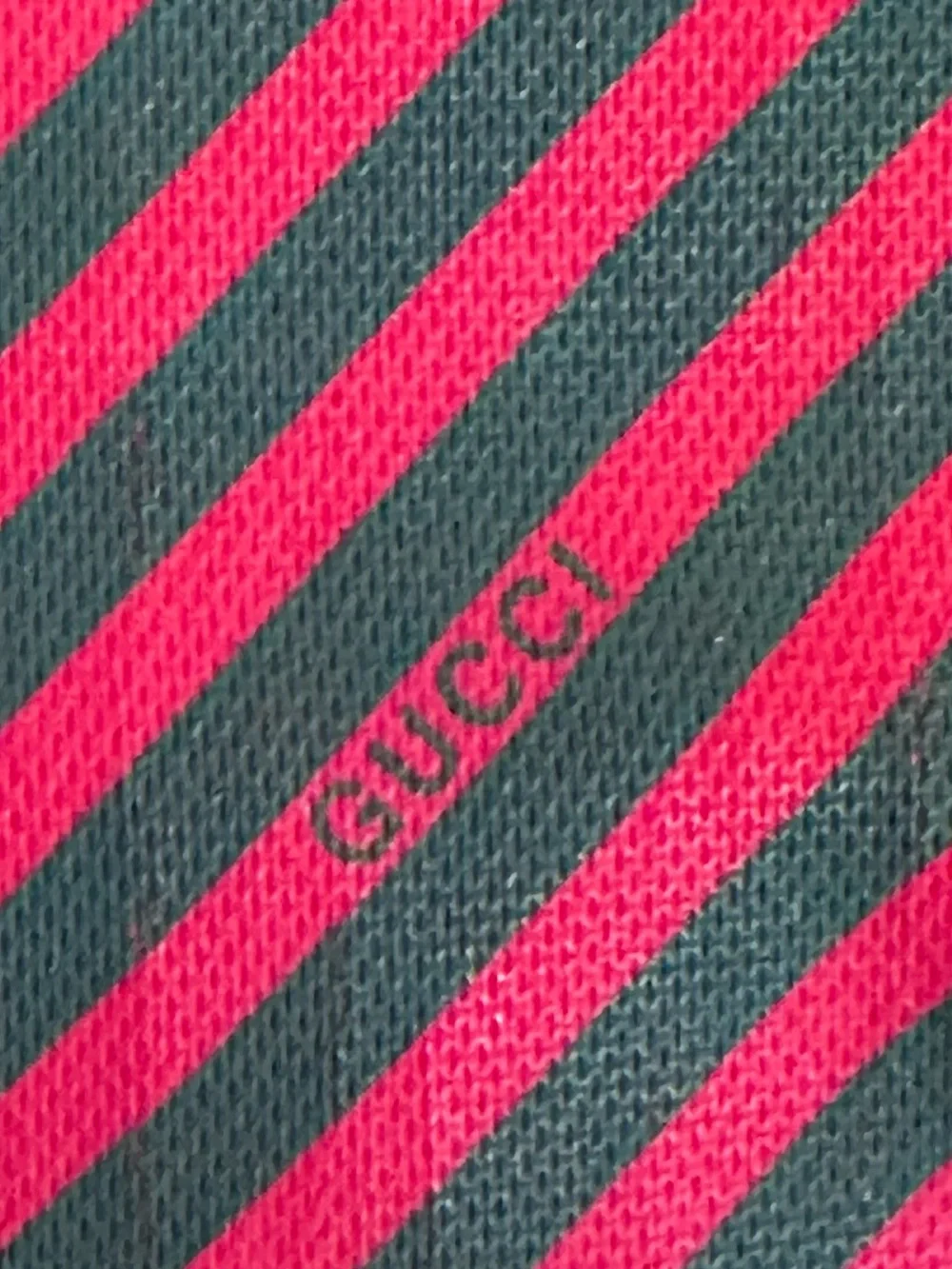 Gucci Vintage Like New Red & Green Stripe Toiletries / Attaché / Travel Bag.